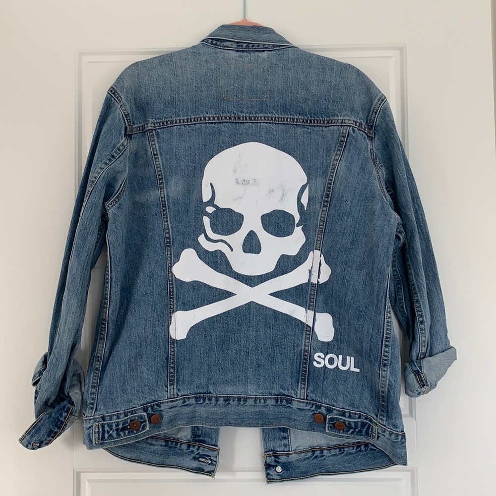 Levi’s Denim Jacket w/ Skull & SOUL on back